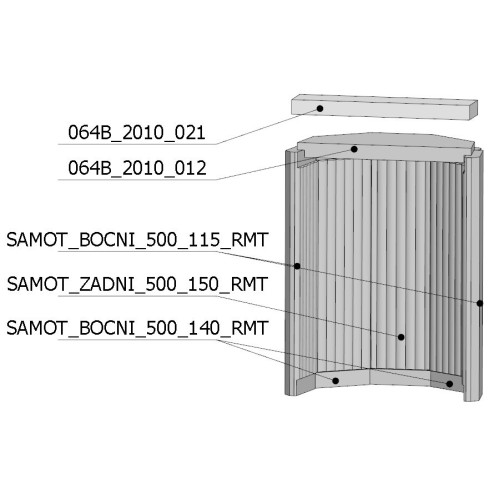 Šamotová komora komplet LUANCO   